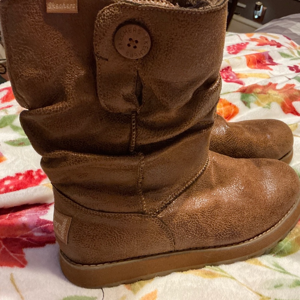 Skechers Tan Leather Boots